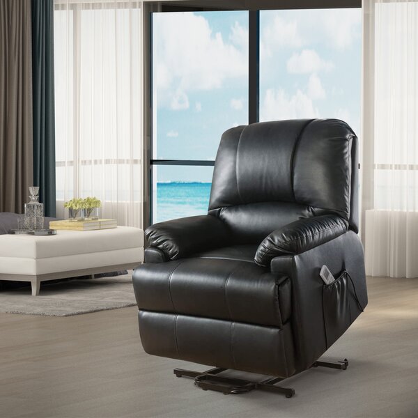 Winston Porter Power Reclining Heating Full Body Massage Chair Remote Control Wayfair.ca